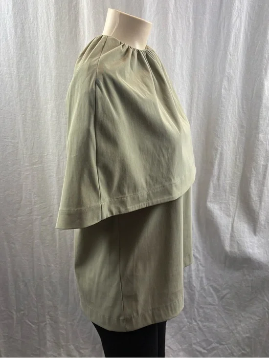 COS Cape Layer Jersey Top in Olive Green S - Picture 5 of 11